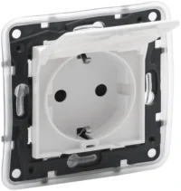 Legrand 864135 Schuko Steckdose IP44 Berührungsschutz Niloe Step ultraweiß