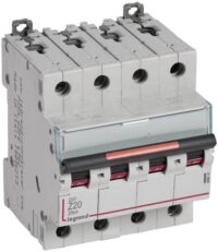 Legrand 409936 DX3 LS-Schalter Z 20A 4-polig 25kA 400VAC 4TE