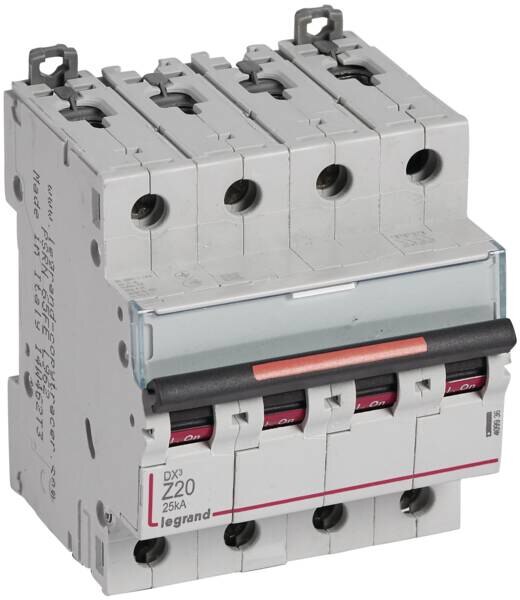 Legrand Legrand 409936 DX3 LS-Schalter Z 20A 4-polig 25kA 400VAC 4TE
