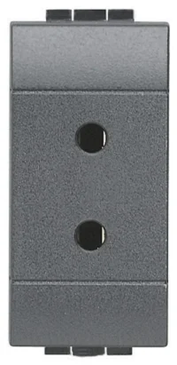 BTicino L4291 LivingLight Miniatur Steckdose 2-polig 24V 6A Anthrazit