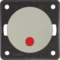 Berker Kontroll-Wippschalter Edelstahl/lackiert, rot. Linse 937522524