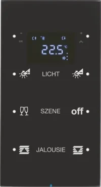 Berker Touchsensor 3-fach Glas schwarz 75643155