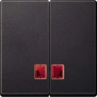 Merten Doppelwippe anth mit Fenster (rot) MEG3456-0414