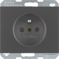 Berker Steckdose Schutzkontakt BS K.1 anthrazit 6765757006