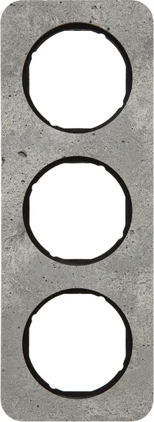 Berker Berker Rahmen 3-fach Beton-grau/schwarz glanz 10132374
