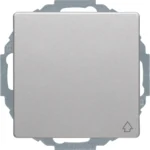 Berker SCHUKO-Steckdose alu/samt mit Klappdeckel+erhöht BS 47446084