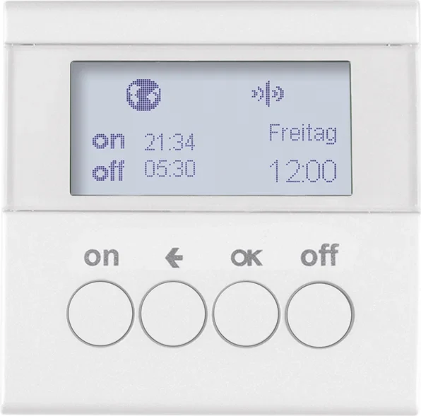 Berker KNX-Funk Zeitschaltuhr polarweiß glänzend 85745289