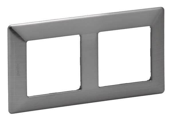 Legrand Legrand 754152 Rahmen 2-fach Valena Life Inoxgrau Thermoplast