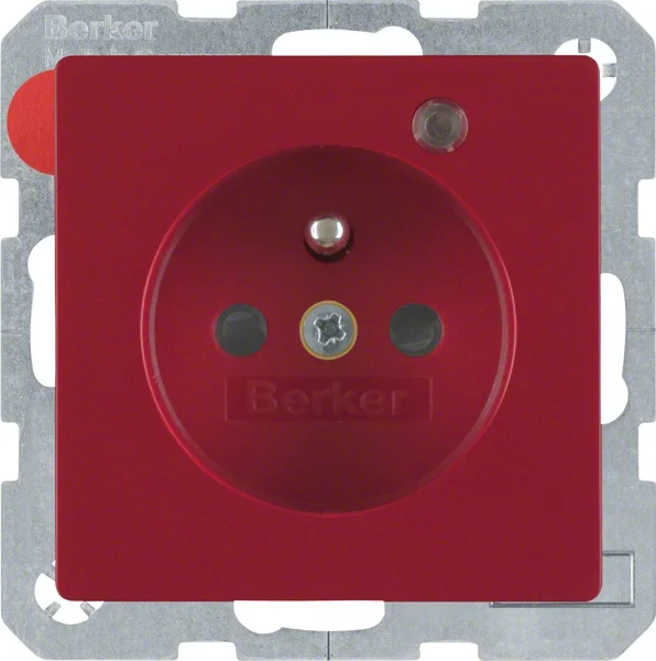 Berker Berker Steckdose rt samt Kontroll-LED 6765096015
