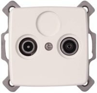 Kopp 922917080 Antennensteckdose 2-fach TV RF für Kabelfernsehen Rivo weiß