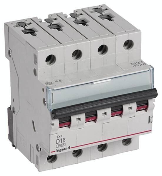 Legrand Legrand 403772 TX3 LS-Schalter D 16A 4-polig 6kA 400VAC 4TE