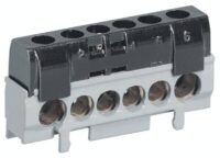 Legrand 004816 Klemmenleiste schwarz 1x10-35/5x6-25qmm L62mm berührungssicher