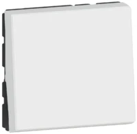 Legrand 278011L Wechselschalter 10AX 2-modulig beleuchtet mit LED Mosaic ultraweiß