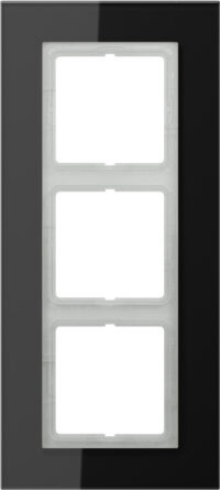 Jung Glasrahmen 3-fach schwarz waage/senkrecht LSP 983 GL SW