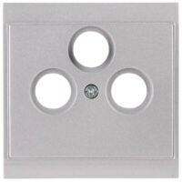 Kopp 313720183 Abdeckung für Antennensteckdose 3-fach MLT silber