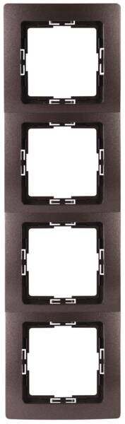 Kopp Kopp 308726060 Abdeckrahmen 4-fach PAR palisander-braun