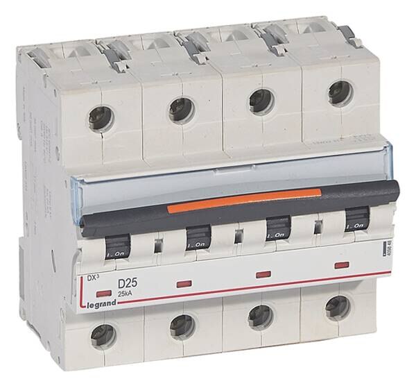 Legrand Legrand 409848 DX3 LS-Schalter D 25A 4-polig 25kA 400VAC 6TE