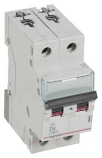 Legrand 403733 TX3 LS-Schalter D 4A 2-polig 6kA 400VAC 2TE
