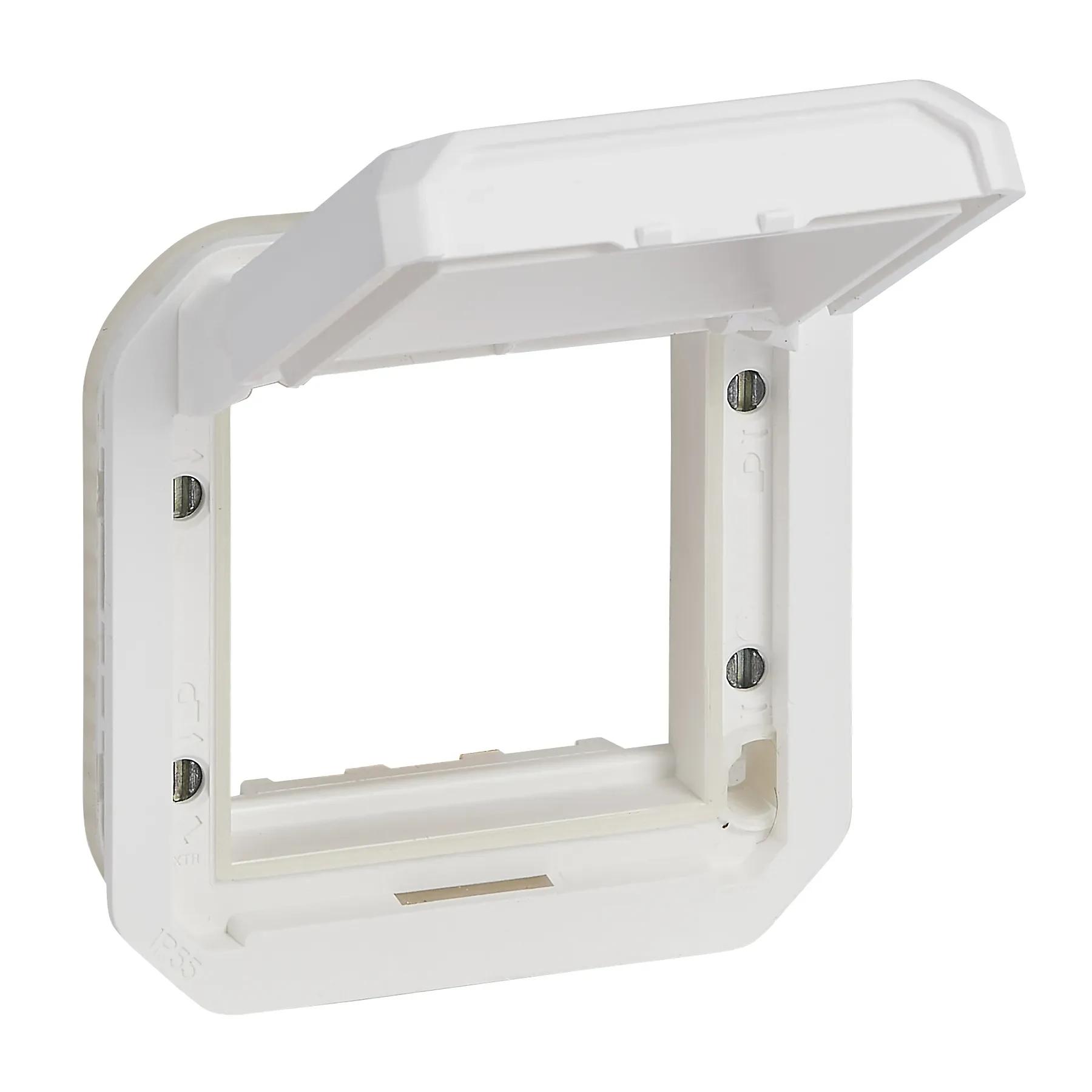 Legrand Legrand 069684L Plexo New Einsatz Mosaic Adapter mit Klappdeckel in der Ultraweiß