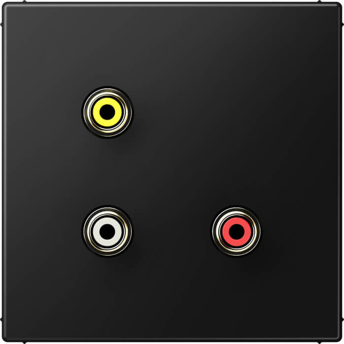 Jung Jung Multimedia-Anschlusssystem graphitschwarz matt MA LS 1031 SWM
