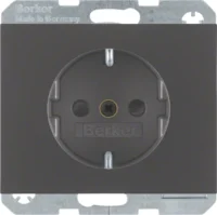 Berker SCHUKO-Steckdose anthrazit matt, lackiert 41357006