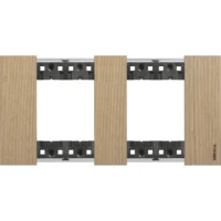 BTicino KA4802M2LM LivingNow Abdeck- rahmen 2x2-modulig in Farbausführung Eiche