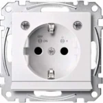 Merten SCHUKO-Steckdose polar weiß Lichtausl LED-Beleuchtung MEG2304-0419