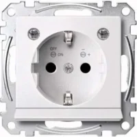 Merten SCHUKO-Steckdose polar weiß Lichtausl.LED-Bel. MEG2304-0419