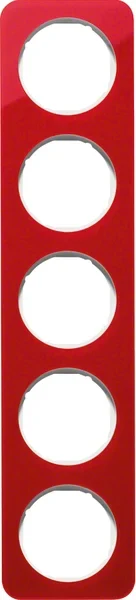 Berker Berker Rahmen 5-fach rot trans./polws glänzend 10152349