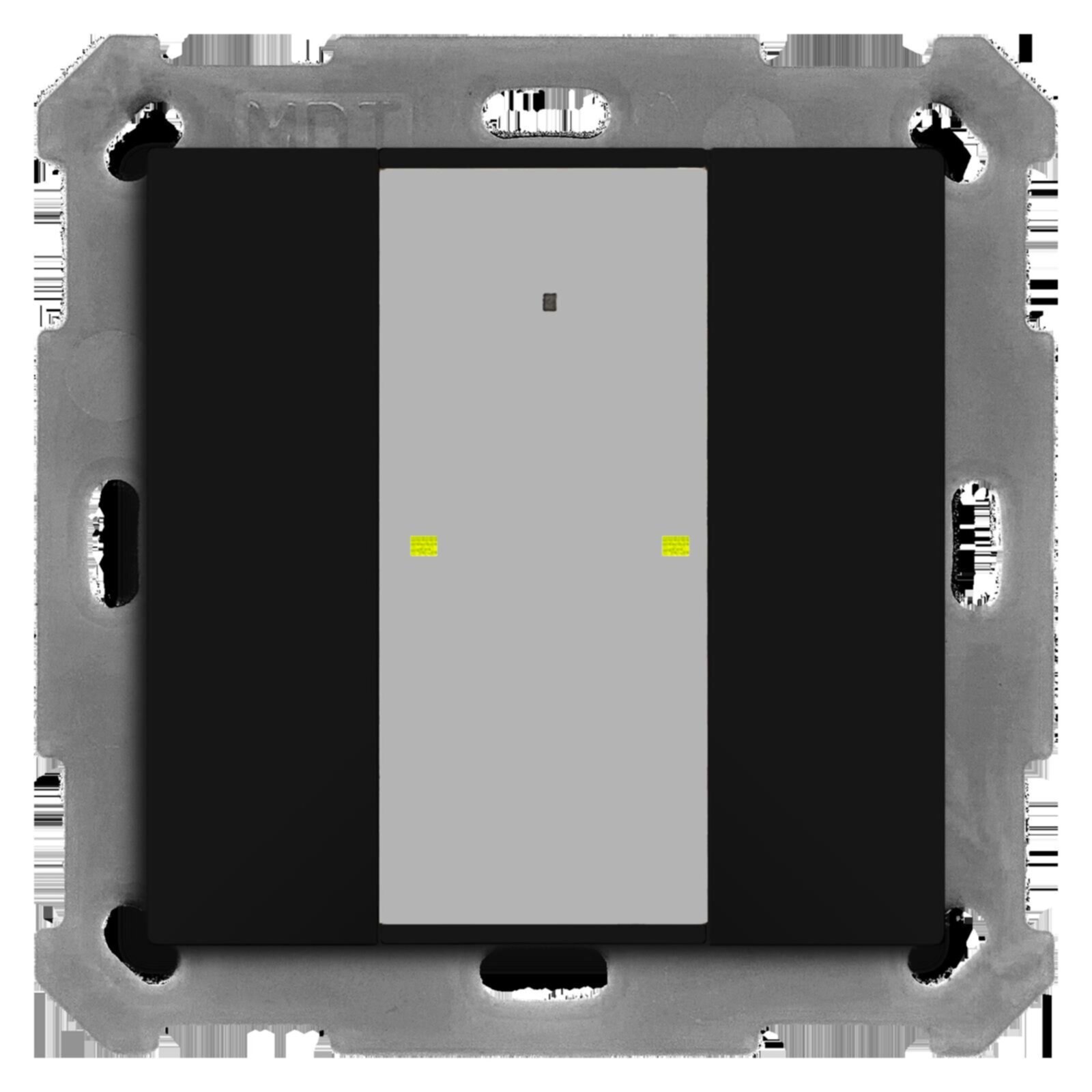 MDT MDT Tastsensor KNX Unterputz schwarz matt 2-fach 2pkt LED BE-TA55T206.02 inklusive Ankopplung