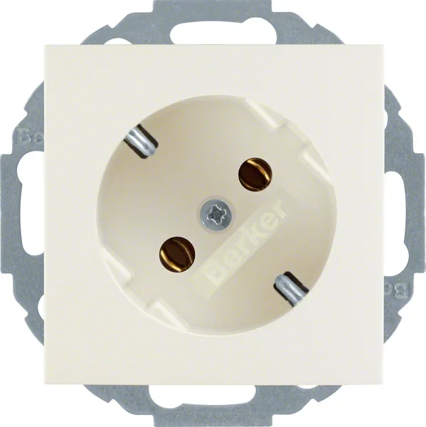 Berker Berker SCHUKO-Steckdose weiß/gl 45 Grad 47278982