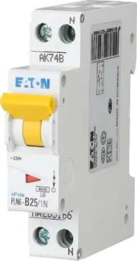 Eaton (Installation) Leitungsschutzschalter 25A, 1-polig+N, Steckklemme B PLN6-B25/1N-DE