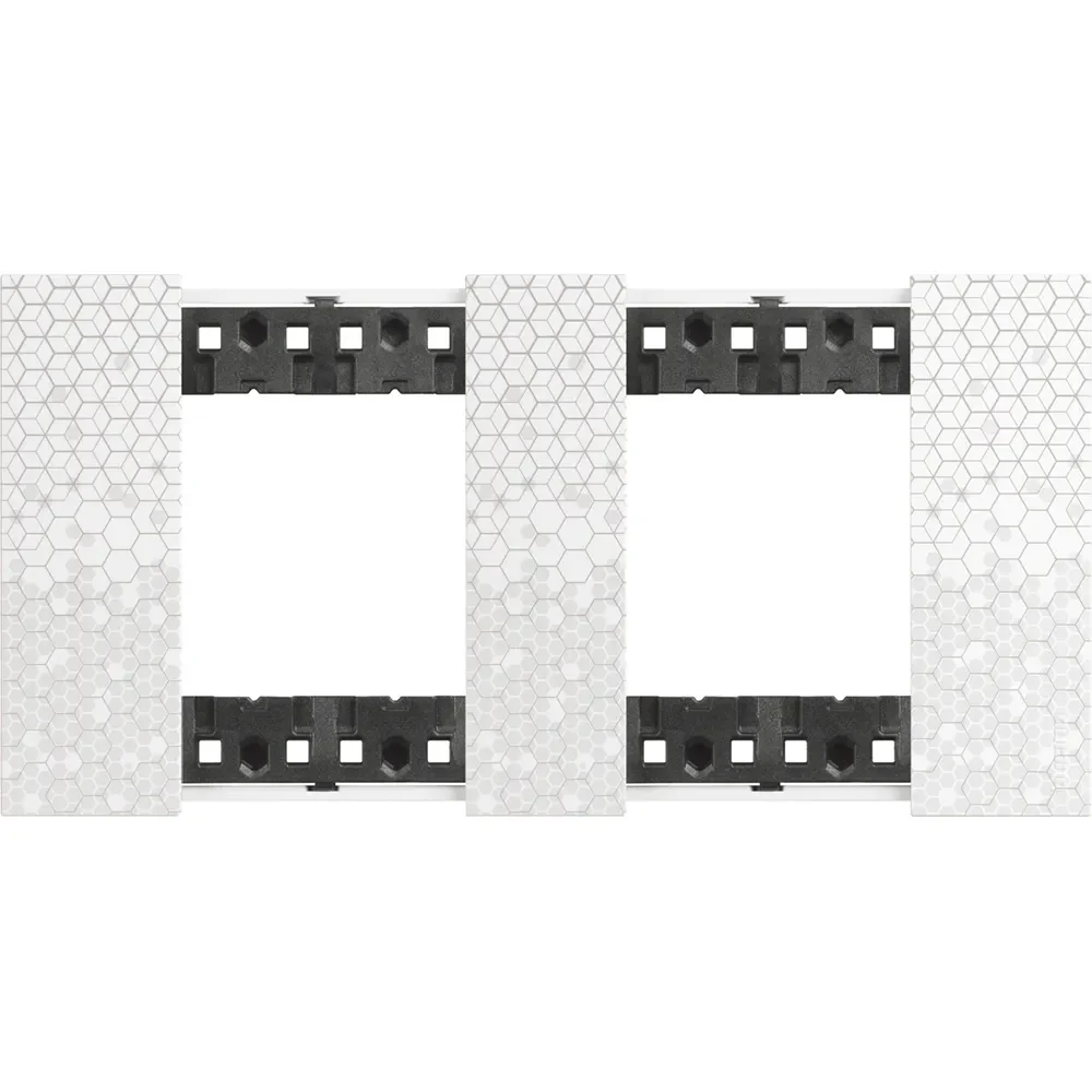Legrand BTicino KA4802M2MW LivingNow Abdeck- rahmen 2x2-modulig in Farbausführung Pixel