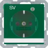 Berker SCHUKO-Steckdose gn samt Kontroll-LED 41106013