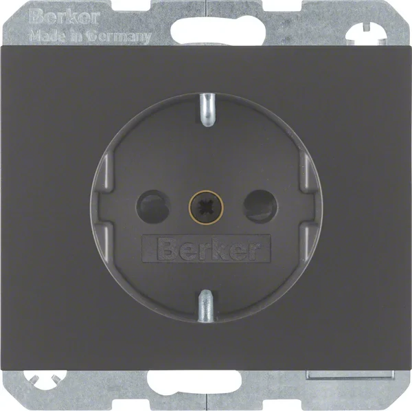 Berker Berker SCHUKO-Steckdose anthrazit matt, lackiert 47357006