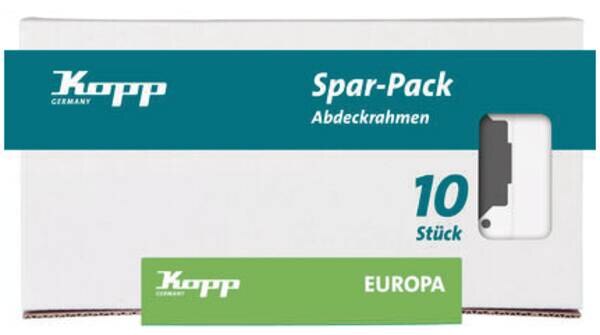Kopp Kopp 401513015 Abdeckrahmen 1-fach Europa Pack:10 arktis