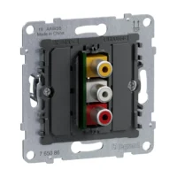 Legrand 765086 SEANO Einsatz RCA Cinch-Anschlussdose 3-fach
