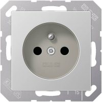 Jung A1521FKIAL Steckdose Franz./Belg. erh.Ber.schutz Serie A aluminium
