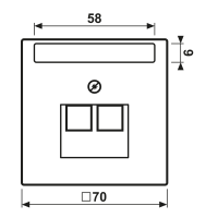 Jung Abdeckung f.IAE/UAE-Anschlussd LS969-2NAUAWWM
