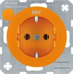 Berker SCHUKO-Steckdose or/gl mit Aufdruck ZSV 47432007