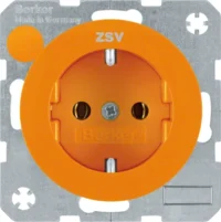 Berker SCHUKO-Steckdose or/gl mit Aufdruck ZSV 47432007