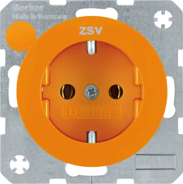 Berker Berker SCHUKO-Steckdose or/gl mit Aufdruck ZSV 47432007