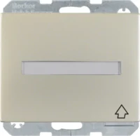 Berker SCHUKO-Steckdose Edelstahl mit KlappdeckelBesch.-Feld 47527104