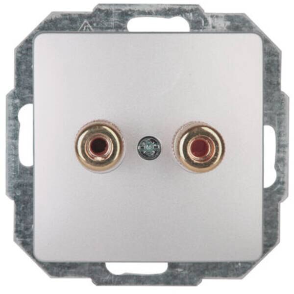 Kopp Kopp 921520087 Lautsprechersteckdose mit Anschlussf.4mm bis 16qmm Paris silber