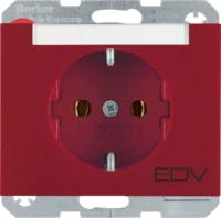 Berker SCHUKO-Steckdose rt ohne Klappdeckel 47397115