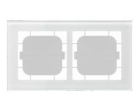MDT technologies Glasrahmen 2-fach weiß für 63mm Programme BE-GTR263W.01