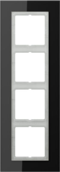 Jung Glasrahmen 4-fach schwarz waage/senkrecht LSP 984 GL SW