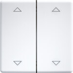 Eltako Doppelwippe lasergraviert für 55x55mm reinweiß DW-FT55-rw+2P