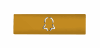 DoorBird D21x Namensschild für eine Ruftaste, Glockensymbol – RAL 1003