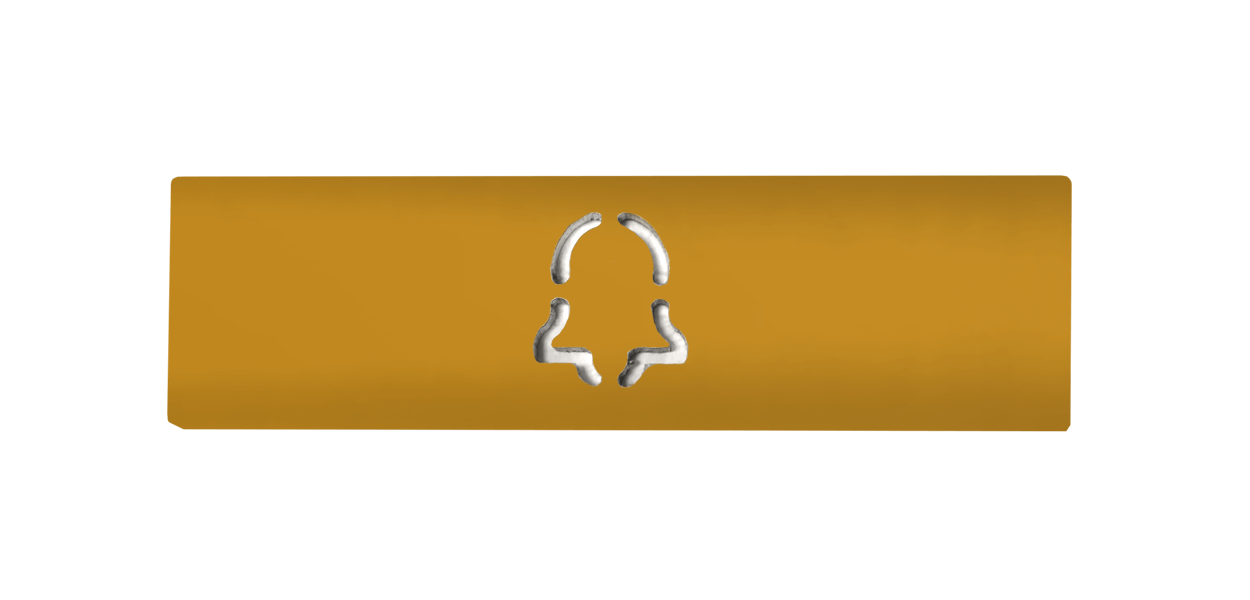 Doorbird DoorBird D21x Namensschild für eine Ruftaste, Glockensymbol – RAL 1003